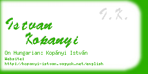 istvan kopanyi business card